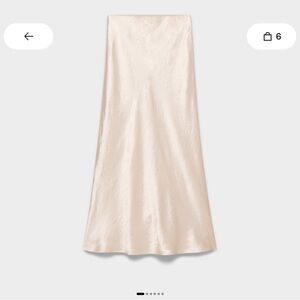 Aritzia Babaton Slip Satin Maxi Skirt in Denude